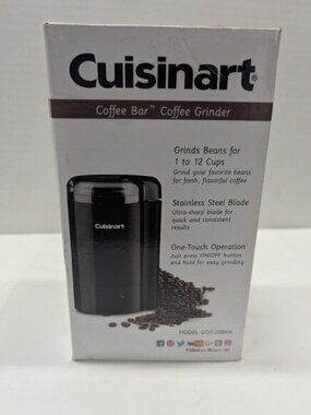 Cuisinart DCG-20BKN Coffee Grinder 12-Cup, Stainless Steel Blades –Black